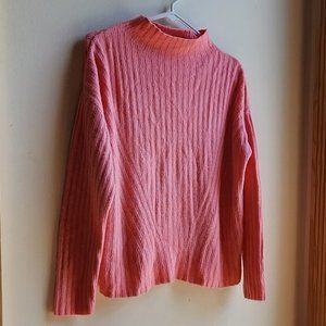 Old Navy Pink Ribbed Mock Neck Sweater Size Small